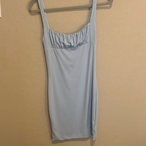 Light baby blue dress no sizes on it but fits s/m